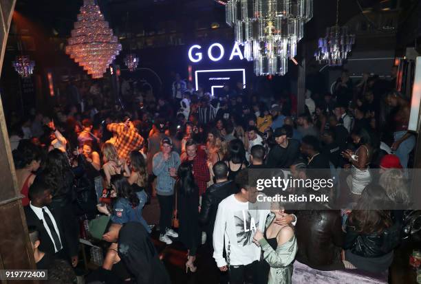 Guests attend GOAT and James Harden Celebrate NBA All-Star Weekend 2018 at Poppy on February 17, 2018 in Los Angeles, California.