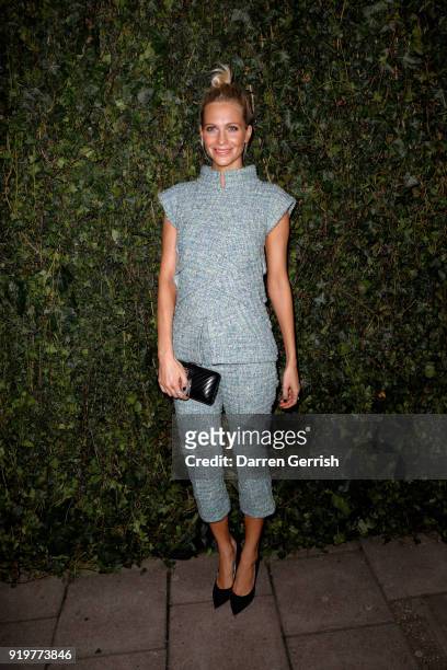 Poppy Delevingne attends the CHANEL & Charles Finch Pre-Bafta Dinner at Mark's Club on February 17, 2018 in London, England.