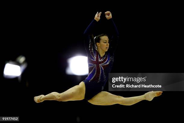 Beth Tweddle of Great Britain competes in the floor exercise during the Apparatus Finals on the sixth day of the Artistic Gymnastics World...