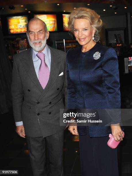 Prince Michael of Kent and Princess Michael of Kent arrive for the premiere of 'From Time To Time' during the Times BFI 53rd London Film Festival at...