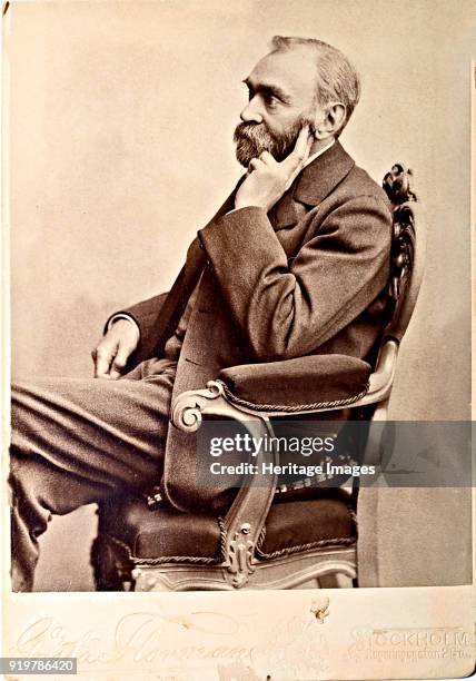 Alfred Nobel , 1870s-1880s. Found in the collection of Nobelmuseet Stockholm.