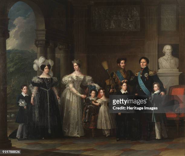 Bernadotte Family Oscar I, Desideria, Josephine, Charles XV, Oscar II, Charles XIV John, Prince Gustav und Prince August, 1837. Found in the...