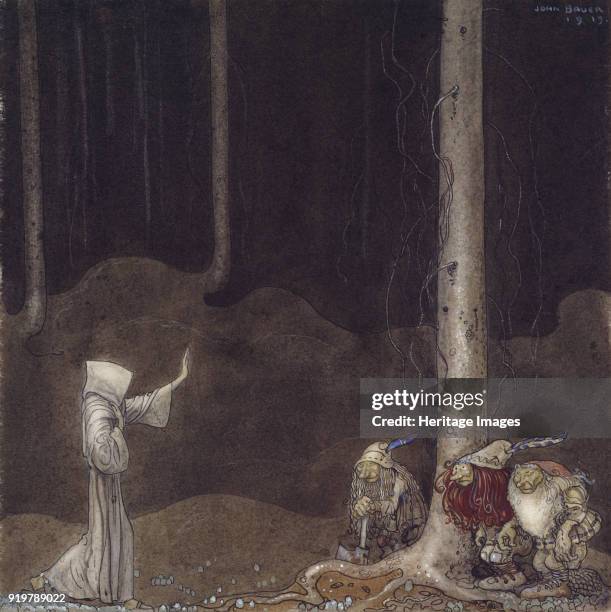 Brother Martin and Three Trolls, 1913. Found in the collection of Nationalmuseum Stockholm.