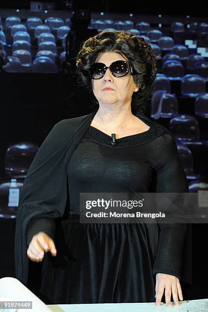 Actress Lucia Ocone appears on Italian TV show "Quelli che il calcio" on October 18, 2009 in Milan, Italy.