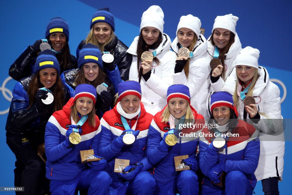 Medal Ceremony - Winter Olympics Day 9