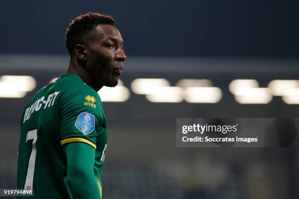 Sheraldo Becker of ADO Den Haag during the Dutch Eredivisie match between ADO Den Haag v Willem II at the Cars Jeans Stadium on February 17, 2018 in...