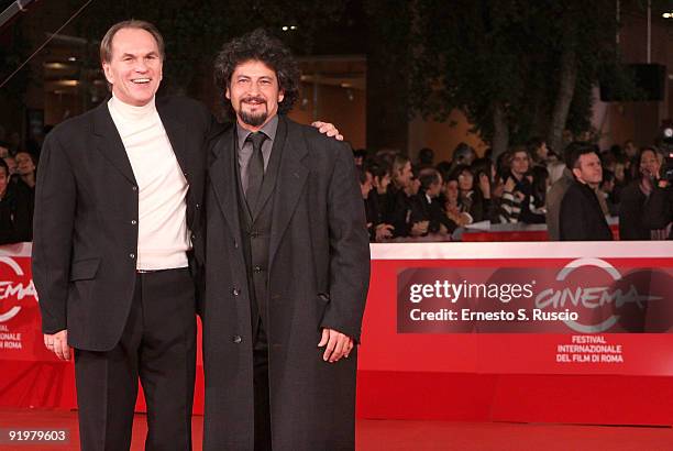 Actors Aleksei Guskov and Radu Mihaileanu attend 'The Concert' Premiere during day 4 of the 4th Rome International Film Festival held at the...