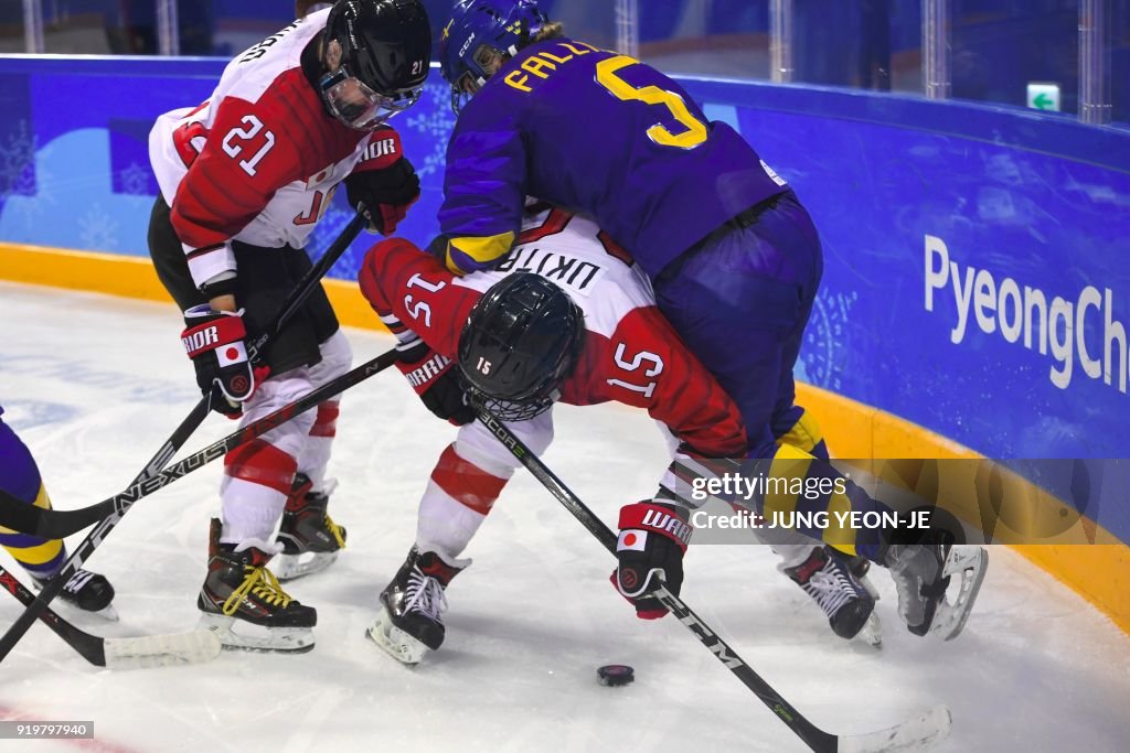 TOPSHOT-IHOCKEY-OLY-2018-PYEONGCHANG-SWE-JPN