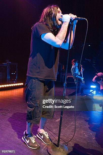 Bert McCracken of The Used performs at The Fillmore on October 17, 2009 in Detroit, Michigan.