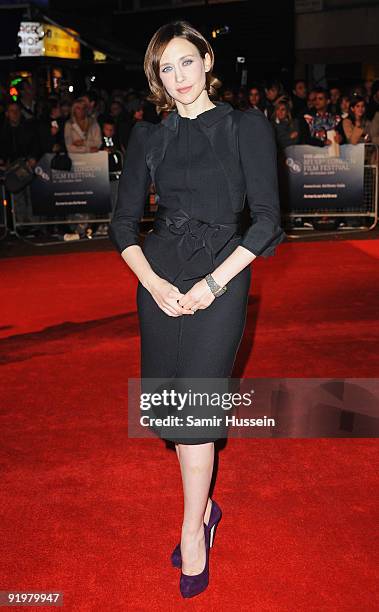 Actress Vera Farmiga arrives for the premiere of 'Up In The Air' during the Times BFI 53rd London Film Festival at the Vue West End on October 18,...