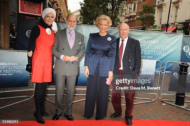 Emma Kitchener-Fellowes, Prince Michael of Kent, Princess MIchael of Kent and Julian Fellowes attend the screening of "From Time to Time" at the Vue...