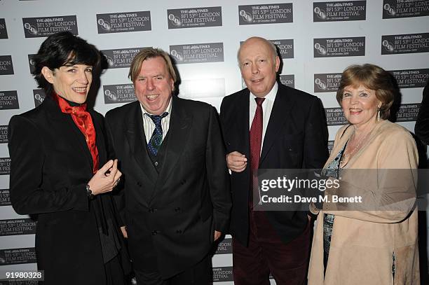 Harriet Walter, Timothy Spall, Julian Fellows and Pauline Collins attend the screening of "From Time to Time" at the Vue West End on October 18, 2009...