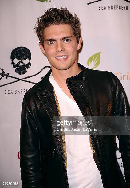 Actor Josh Henderson attends the "Whale Wars" and the Sea Shepherd Conservation Society event on October 17, 2009 in Hollywood, California.