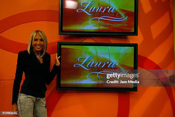 Laura Bozzo during the recordings of the second season of her TV Show 'Laura de Todos, sin miedo a la verdad' at the studios of Azteca TV on October...