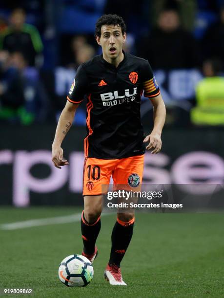 Daniel Parejo of Valencia CF during the La Liga Santander match between Malaga v Valencia at the Estadio La Rosaleda on February 17, 2018 in Malaga...