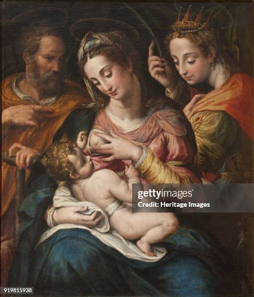 The Holy Family with Saint Catherine. Found in the collection of Nationalmuseum Stockholm.