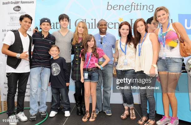 Actors BooBoo Stewart, Jake T. Austin, Raymond Ochoa, David Deluise, Debby Ryan, Ryan Newman, Phill Lewis, Jennifer Stone, Samantha Droke, and Zoe...