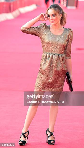 Actress Carolina Crescentini attends the 'Astro Boy' Premiere during day 4 of the 4th Rome International Film Festival held at the Auditorium Parco...