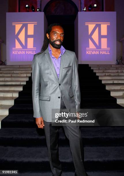 Designer Kevan Hall arrives at Kevan Hall Show at Universal Studios Hollywood on October 17, 2009 in Universal City, California.