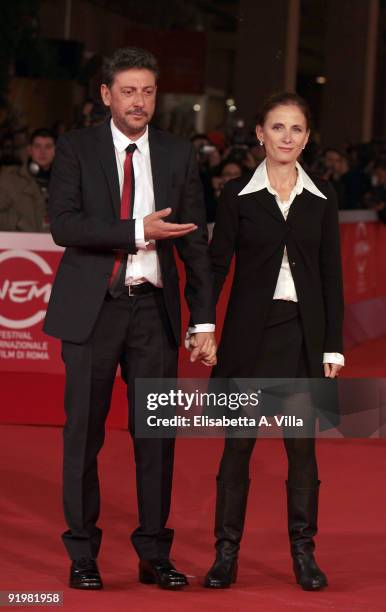 Actor Sergio Castellitto and wife Margareth Mazzantini attend the 'Alza La Testa' Premiere during day 4 of the 4th Rome International Film Festival...