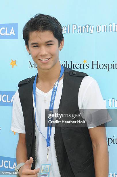 Booboo Stewart arrives at the Mattel Party On The Pier on October 18, 2009 in Santa Monica, California.