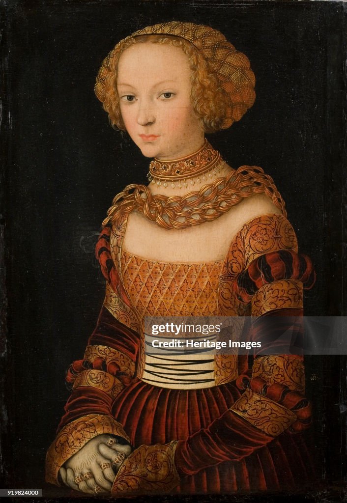 Portrait Of A Young Woman. (Princess Emilie Of Saxony?)