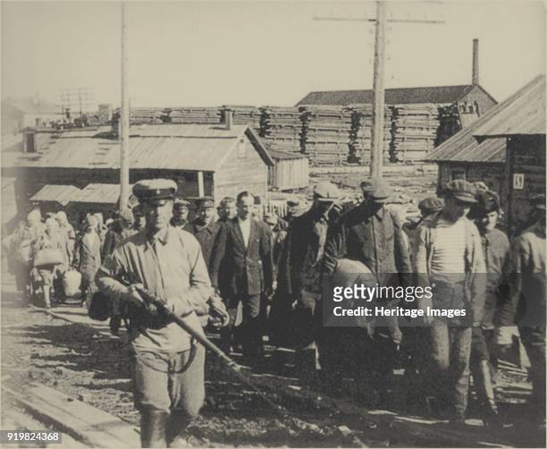 The Solovki prison camp , 1927-1928. Found in the collection of Memorial, historical and civil rights society.