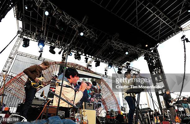 Chris Taylor, Daniel Rossen, Ed Droste, and Christopher Bear of Grizzly Bear perform as part of the Treasure Island Music Festival on October 18,...