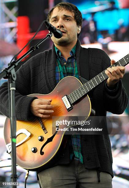 Ed Droste of Grizzly Bear performs as part of the Treasure Island Music Festival on October 18, 2009 in San Francisco, California.