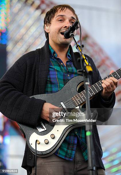 Ed Droste of Grizzly Bear performs as part of the Treasure Island Music Festival on October 18, 2009 in San Francisco, California.