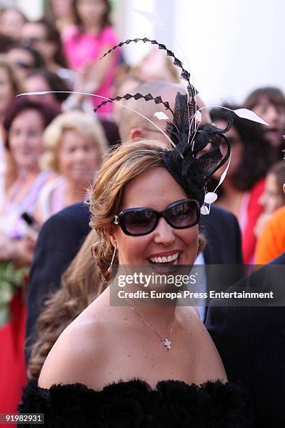 Rosario Mohedano attends the wedding of Pastora Soler and Francis Vinolo on October 17, 2009 in Seville, Spain.