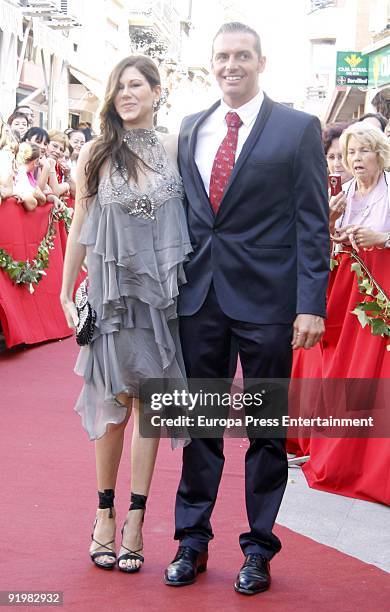 Tamara and Daniel Roque attend the wedding of Pastora Soler and Francis Vinolo on October 17, 2009 in Seville, Spain.