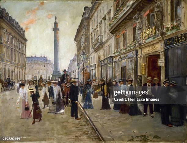 Workers leaving the Maison Paquin, in the Rue de La Paix, circa 1912. Found in the collection of Musée Carnavalet, Paris.