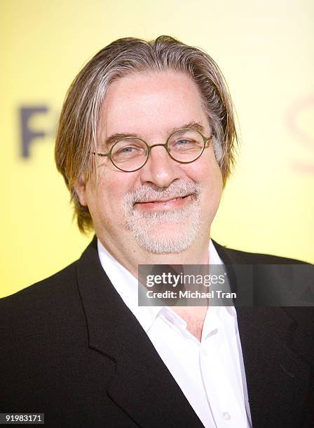 Matt Groening arrives to "The Simpsons: Treehouse of Horror" - 20th Anniversary party held at the Barker Hangar on October 18, 2009 in Santa Monica,...