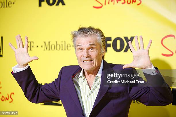 Fred Willard arrives at the "The Simpsons: Treehouse of Horror" - 20th Anniversary party, held at the Barker Hangar on October 18, 2009 in Santa...