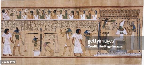 The Book of the Dead of Hunefer, ca 1450 BC. Found in the collection of British Museum.