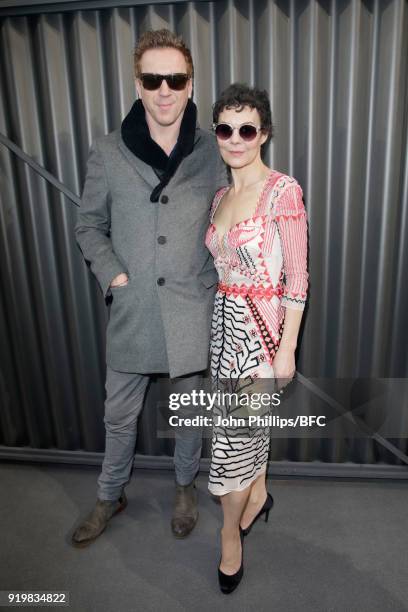 Helen McCrory and Damian Lewis attend the Temperley London show during London Fashion Week February 2018 at on February 18, 2018 in London, England.