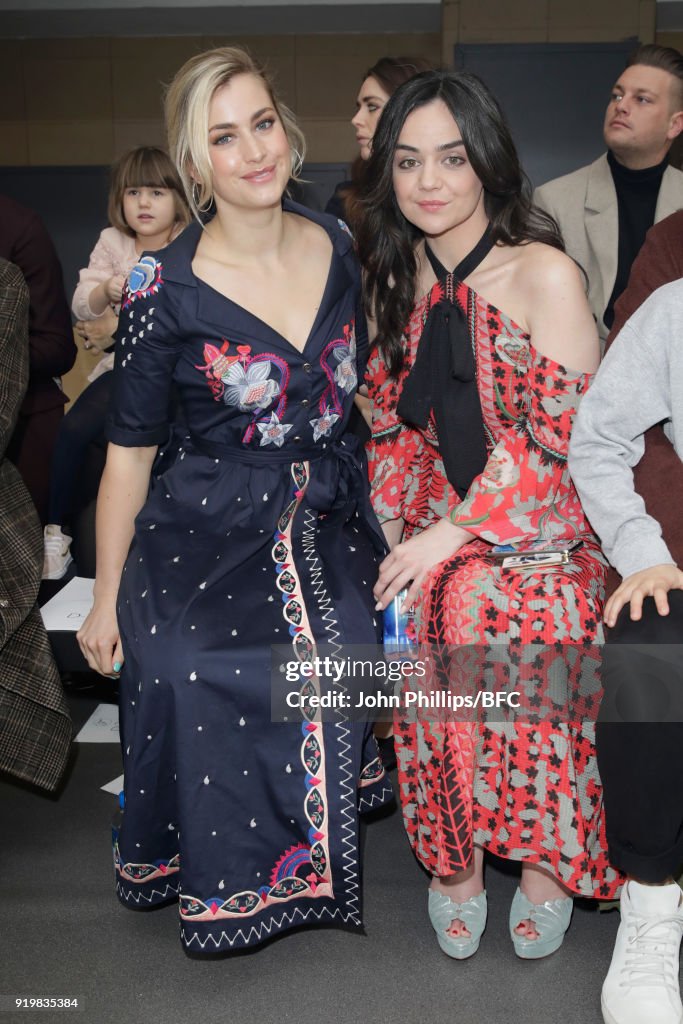 Stefanie Martini and Hayley Squires attend the Temperley London show