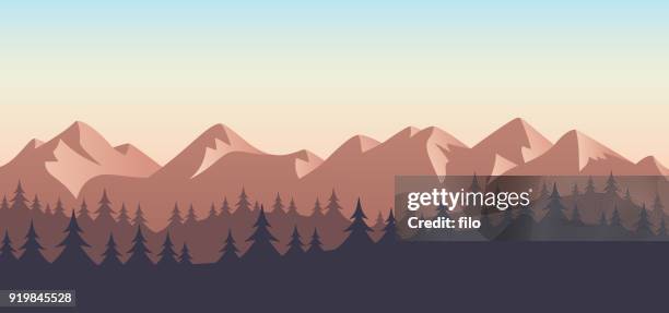 山の荒野の風景を背景 - 澄んだ空点のイラスト素材／クリップアート素材／マンガ素材／アイコン素材