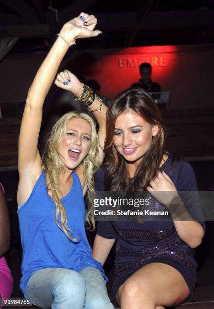 Stephanie Pratt and Stacie Hall attends Holly Montag's birthday at Empire Hollywood on October 17, 2009 in Los Angeles, California.