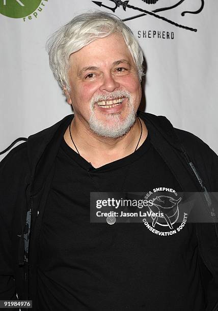 Captain Paul Watson attends the "Whale Wars" and the Sea Shepherd Conservation Society event on October 17, 2009 in Hollywood, California.