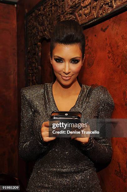 Kim Kardashian attends Tao Bistro at TAO Nightclub at the Venetian on October 16, 2009 in Las Vegas, Nevada.