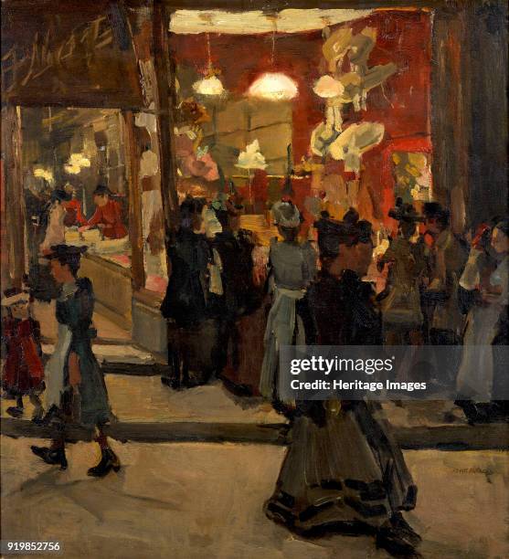Mars's hat shop at the Nieuwendijk in Amsterdam, 1893. Found in the collection of Groeningemuseum, Bruges.Fine Art Images/Heritage Images/Getty...