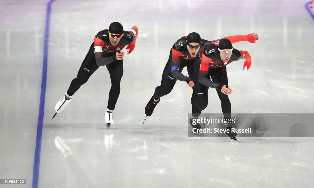 In the men's team pursuit at the PyeongChang 2018 Winter Olympics