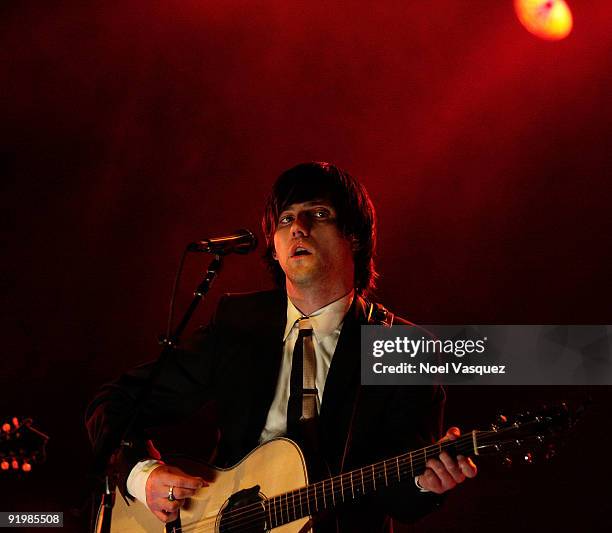 Conor Oberst of Monsters of Folk performs at The Greek Theatre on October 18, 2009 in Los Angeles, California.