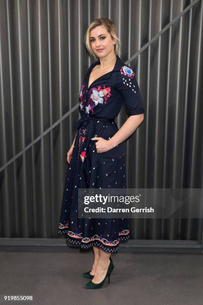 Stefanie Martini attends the Temperley London show during London Fashion Week February 2018 at on February 18, 2018 in London, England.