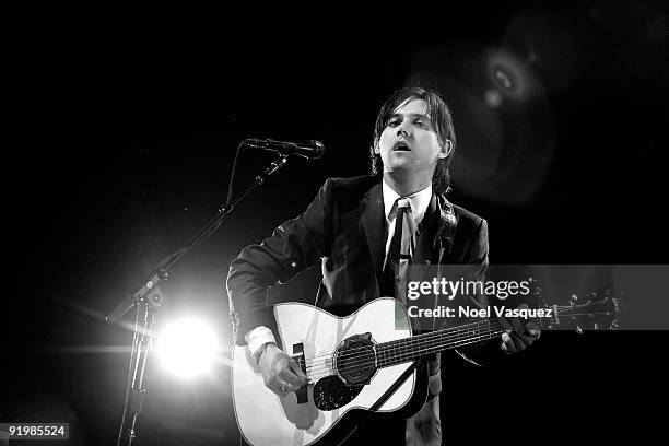 Conor Oberst of Monsters of Folk performs at The Greek Theatre on October 18, 2009 in Los Angeles, California.