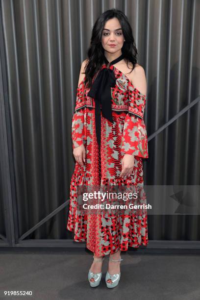 Hayley Squires attends the Temperley London show during London Fashion Week February 2018 at on February 18, 2018 in London, England.