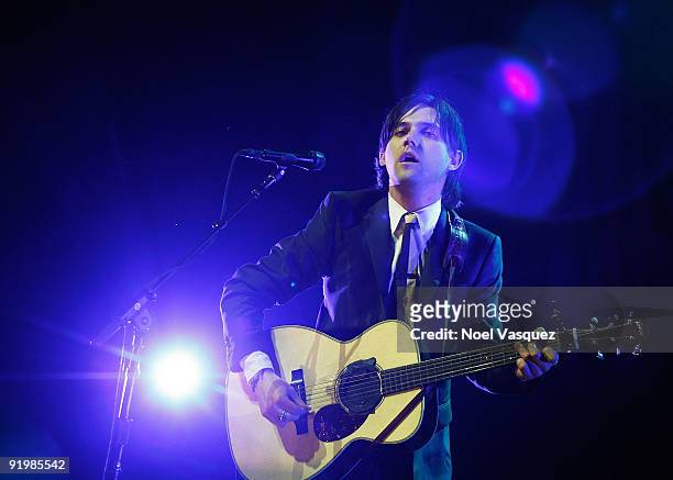Conor Oberst of Monsters of Folk performs at The Greek Theatre on October 18, 2009 in Los Angeles, California.