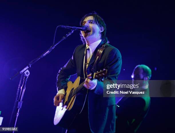 Conor Oberst of Monsters of Folk performs at The Greek Theatre on October 18, 2009 in Los Angeles, California.